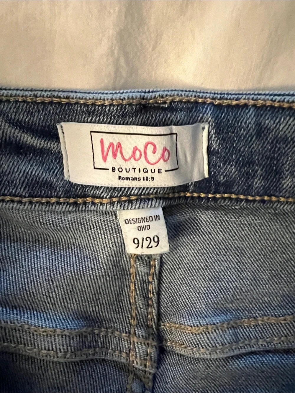 Women’s Blue Two-Tone Panel Wide-Leg Jeans